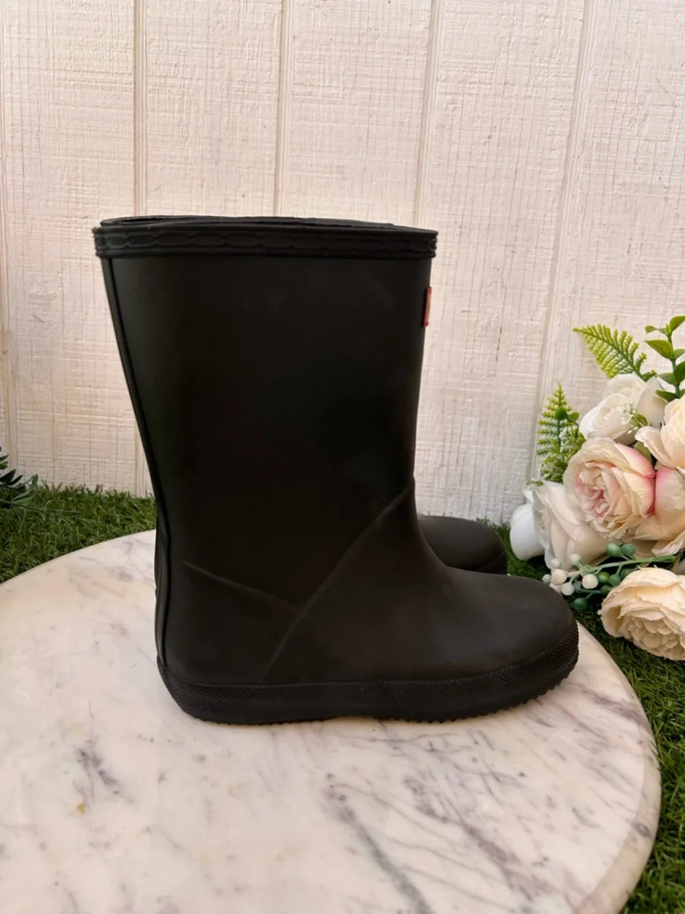 HUNTER Rain Boots black Toddler Size UK 11US 12 unisex/NEW